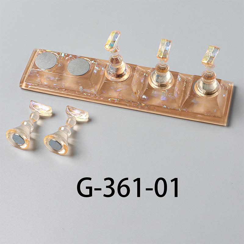 

Magnetic Nail Tips Display Stand Show Press On Nail Holder Practice Gel Polish Nail Tips Showing Shelves Tools Nail Training коричневый