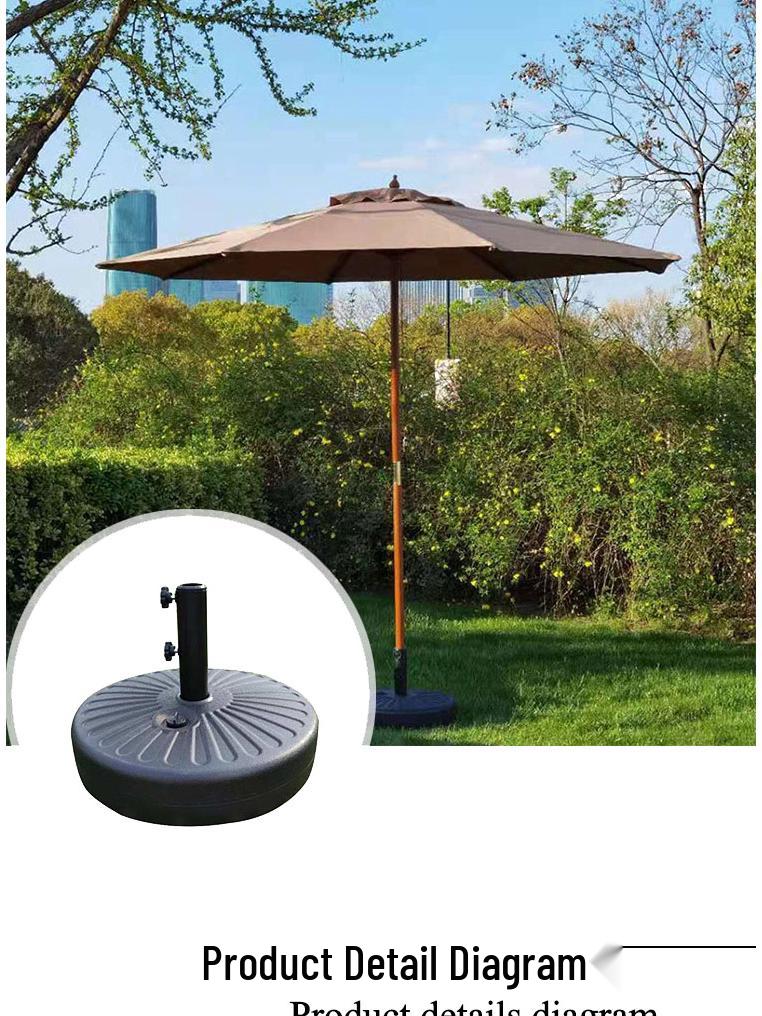 Outdoor Sunshade Parasol Water-Filled Base for Center Pole Umbrella