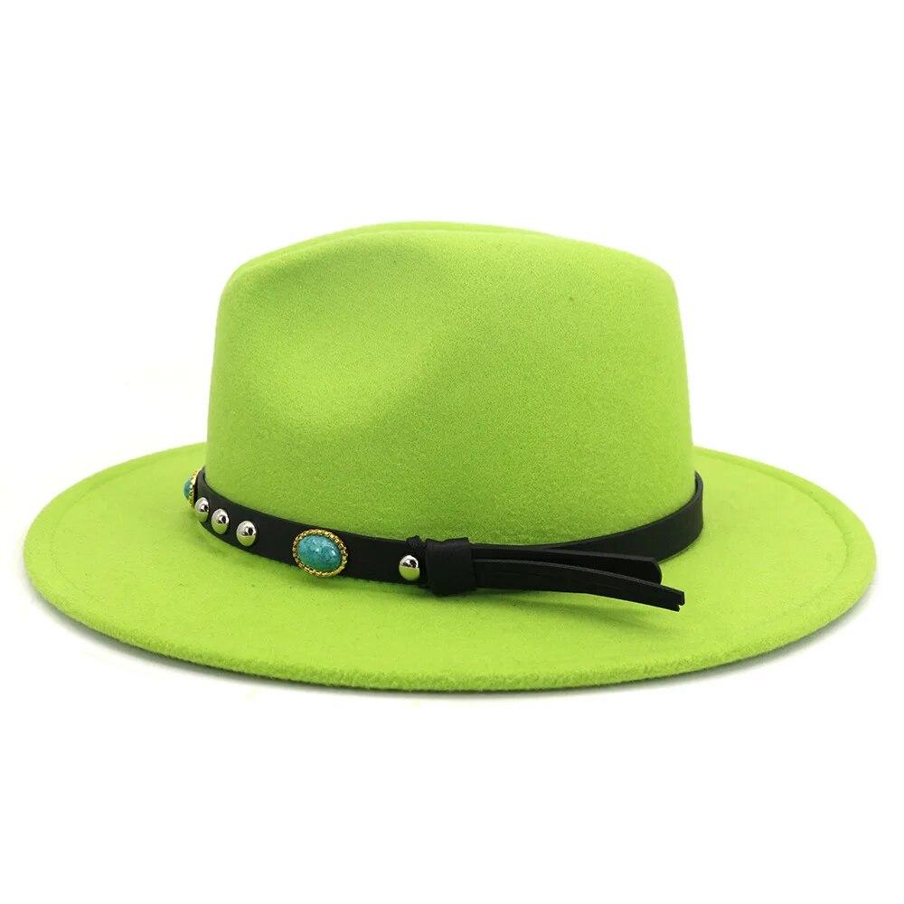 Fedoras Hat Winter Women Hats Men Felt Hat Belt Luxury Fashion Casual Wedding Decorate Men Women Jazz Cap Chapeau Femme Bonnet