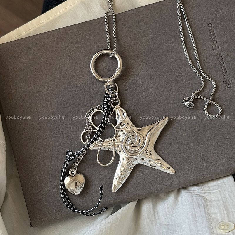 

Серебряное ожерелье с подвеской в виде цветка-звезды, женское, ретро, нишевое, легкая роскошь, модное, универсальное, для личности, премиальное, с темпераментом