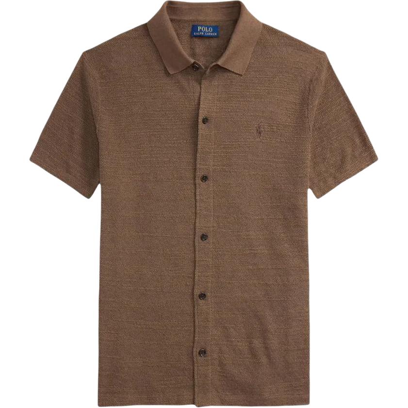 

Polo Ralph Lauren Ss25 Рубашка из хлопка с классическим воротником для мужчин, рубашки, шоколадный, 710941096-005 L