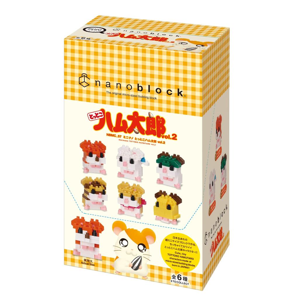 Kawada Nano Block Mini Nano Tottoko Hamtaro 1 LÅDA 6 6 typer totalt vol.2 (LÅDA) NBMC_57S = stycken,