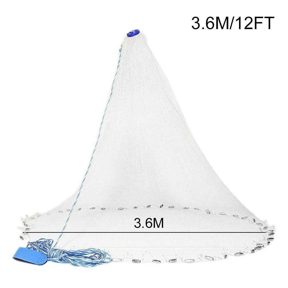New Net Bait 6/8/10/12/16FT Fishing Cast Fish Mesh Fishing Net Hand Cast