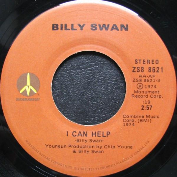 

7inch Record BILLY SWAN - I Can Help ZS88621 MONUMENT 1974 Canada Rock Used