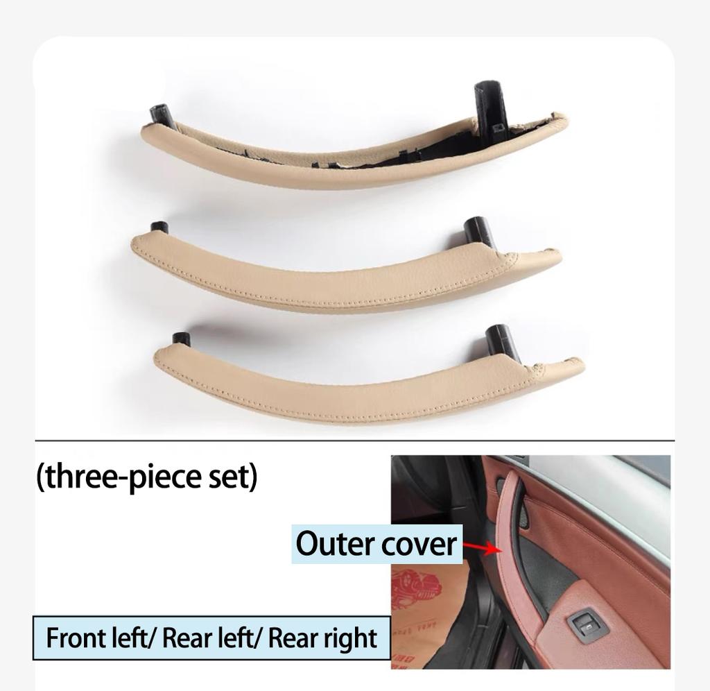 Kyapx5 LHD RHD E70 E71 Upgraded Interior Door Handle with Leather Cover Assembly Full Set For BMW X5 X6 E70 E71 2008-2013