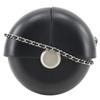 ChainShoulder Shoulder Bag Evening In the Air Black Leather Women Used
