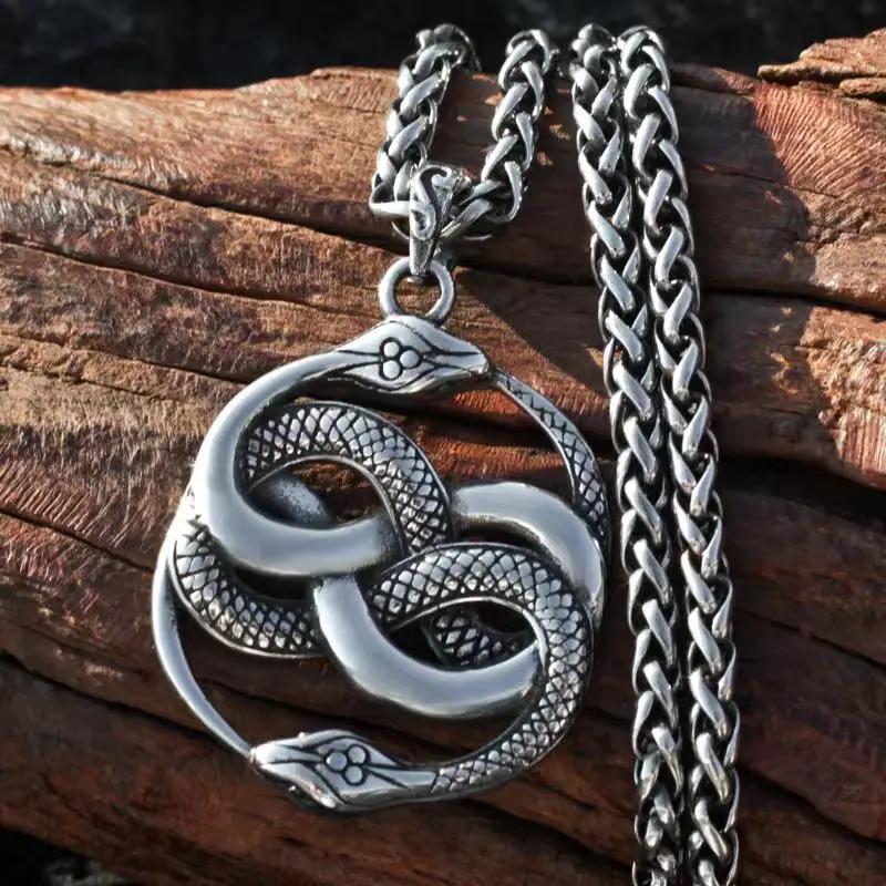 

Панк Подвійний Оуроборос Кулон Готична Тварина Вічний Змій Намисто Чоловіки Крутий Хіп-Хоп Модний Вечірка Прикраси