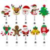 Snowman Elk Christmas Badge Reel Santa Claus ID Card Holder  Doctor Student