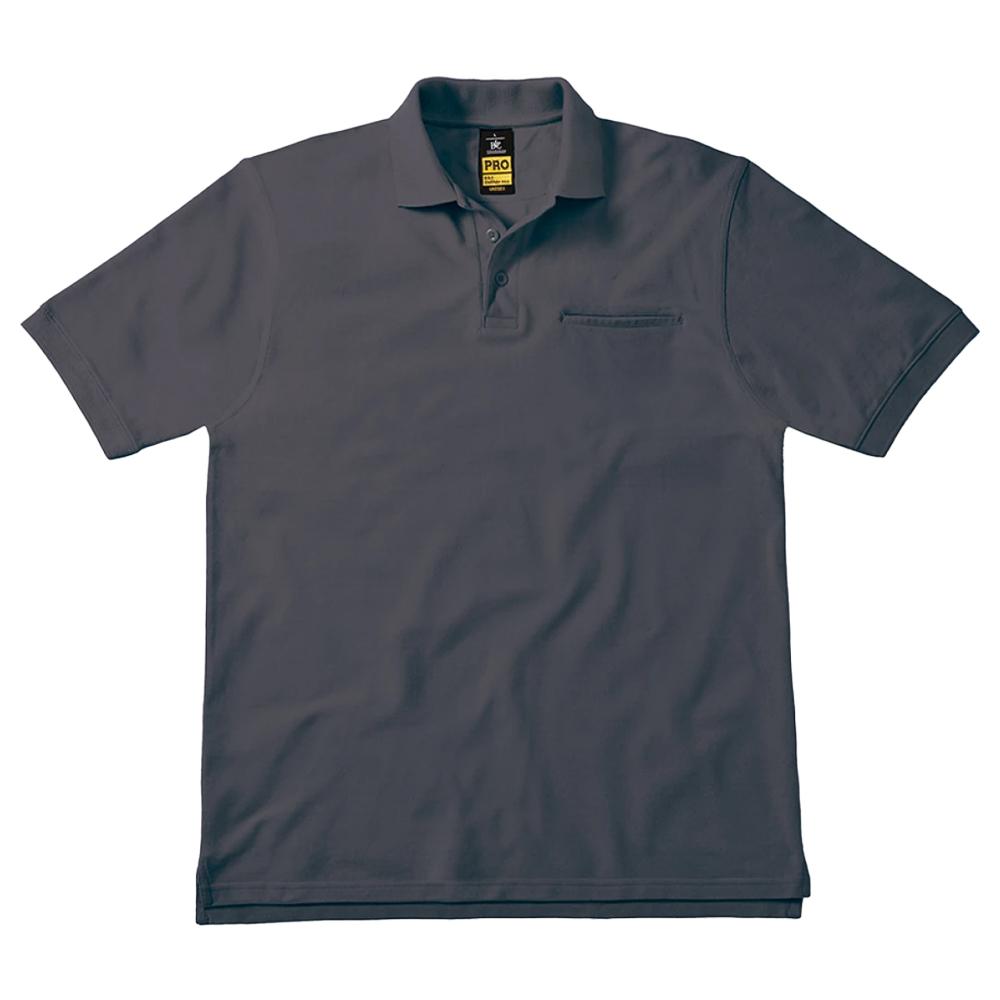 B&C Mens Energy Pro Pocket Polo Shirt