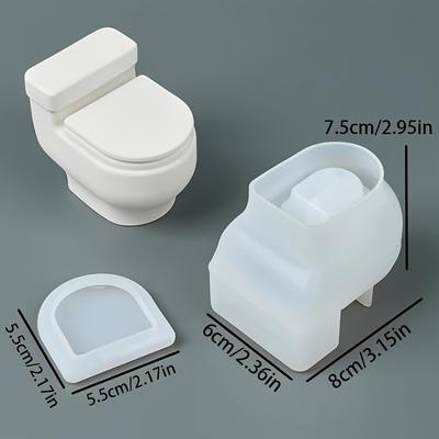 1 Stück Silikon-Gießformen für Kerzenhalter und Aufbewahrung - Toilettenform, DIY Handgefertigte Bastelform - Für Heimdeko-Enthusiasten