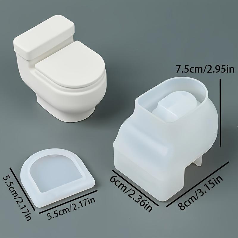 

Силиконовые формы для литья смолы для подсвечника и хранения - Форма унитаза, форма для рукоделия своими руками - для любителей домашнего декора 1pc белый