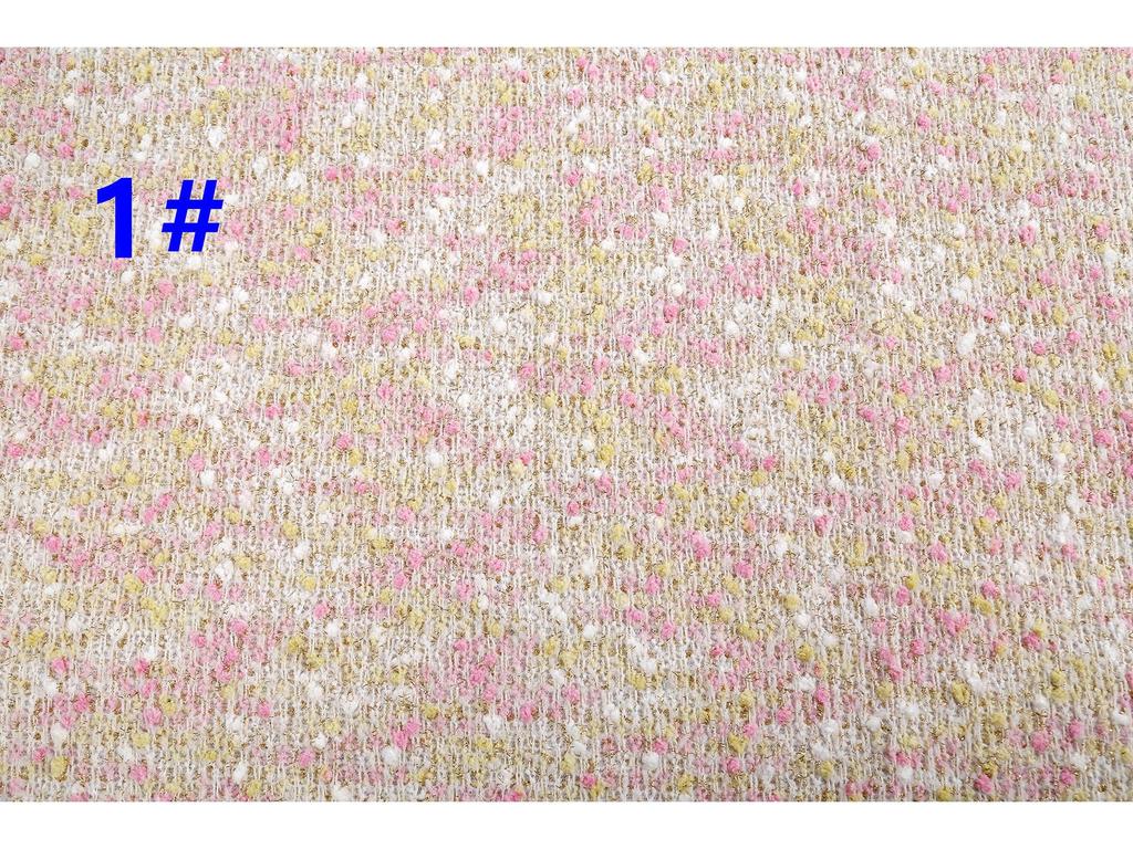 Thick Needle-Dyed Hydrangea Knit Fabric: 2024 Autumn/Winter Colorful Small Fragrance Style Fabric