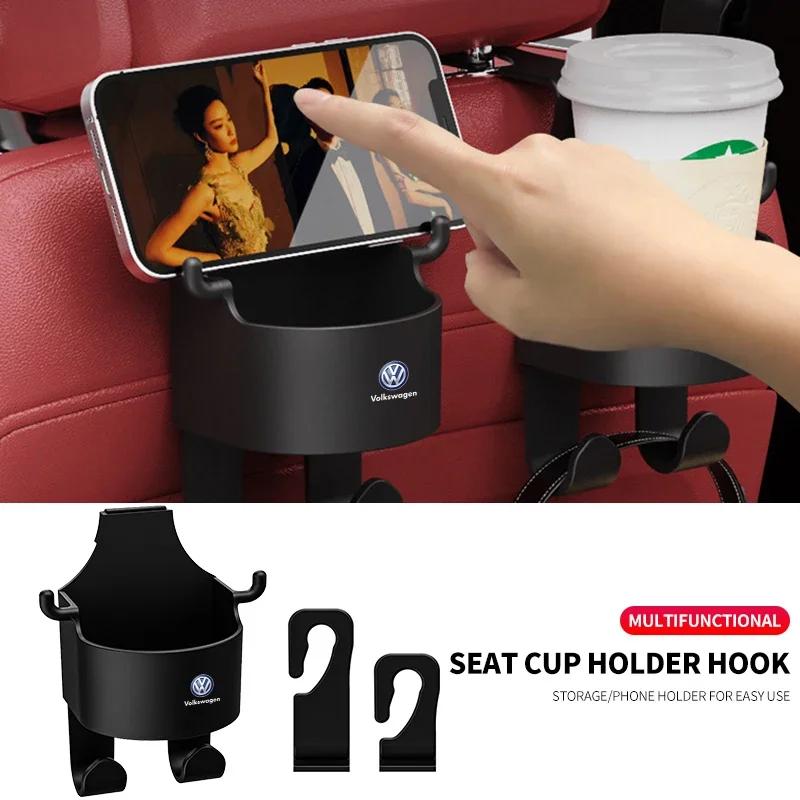 1/2pcs Car Seat Cup Holder Car Seat Back Multi-functional Hook Rear Water Cup For Volkswagen VW Scirocco GOLF Polo Tiguan PASSAT