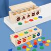 Montessori 2 In 1 Sort Toys Color & Shape Sorting Learning Matching Box with Lids for Baby Toddlers Educational Christmas Gift