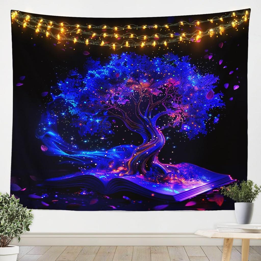 Snake Tapestry Purple Flower Leaves Wall Hanging for Kids Boy Girl Room Decor, Exotic Exotic Boho Moon Wall Blanket Tapestries