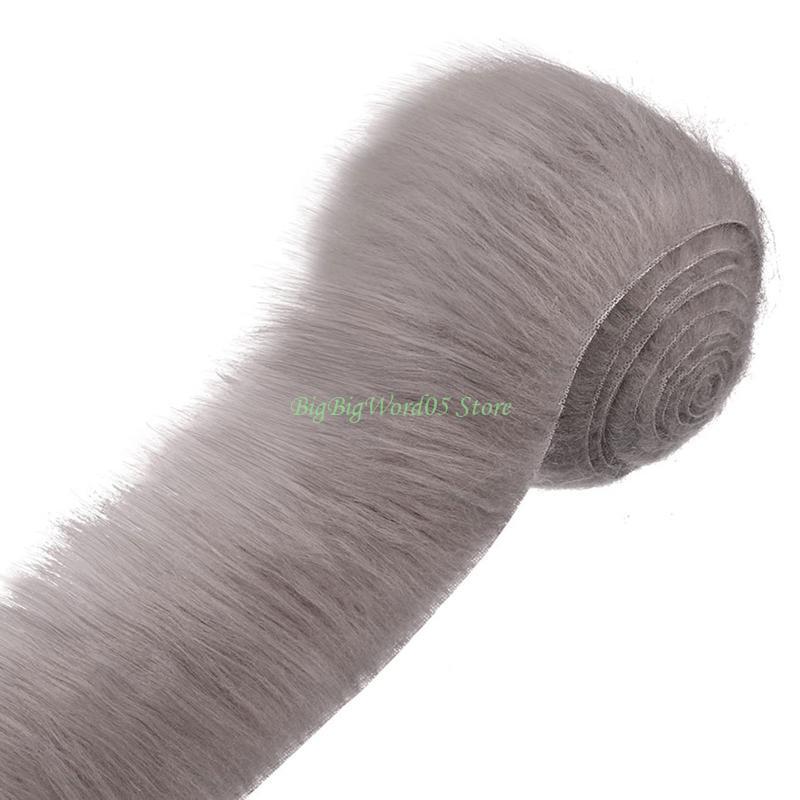24TE Faux Fur Ribbon Tapes 4Pcs/Set Christmas Tree Skirt Gnome for Doll Beard Decor