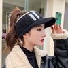 New Autumn and Winter Fashion Open-top Hat for Women, Casual Versatile Sporty Style, Outdoor Running, Curved Brim, Face-slimming Beanie