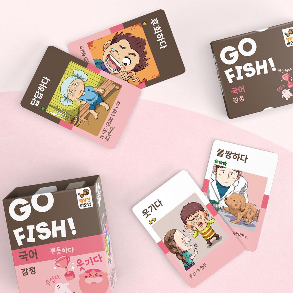 HappyBaobab Go Fish: Koreanische Sprache & Emotionen Kartenspiel - Familiäres Gehirnspiel (Ab 6 Jahren)