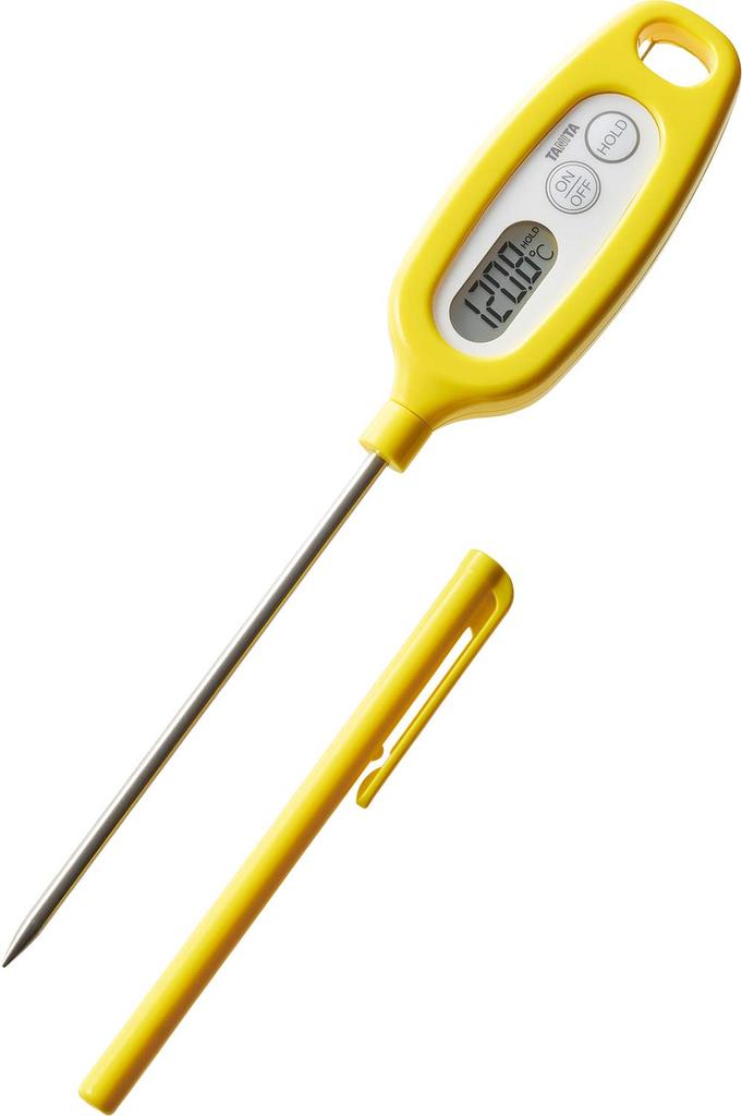 Tanita YL Stick IPX7 to Memorizes Temperature Perfect for Cooking TT-508N Thermometer, Waterproof, -50 250°C, Yellow, Measurements,