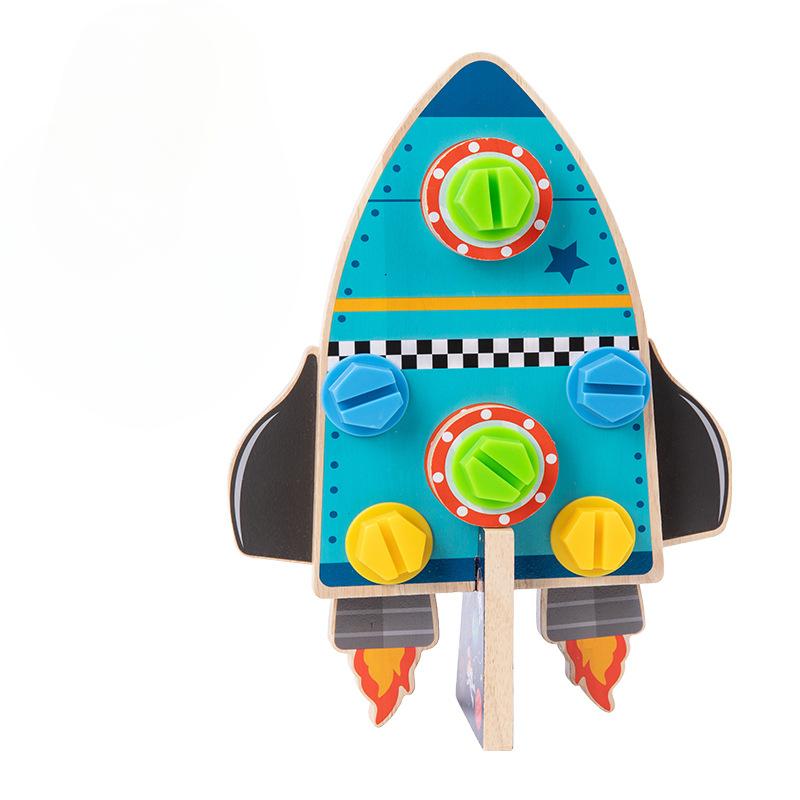 

Деревянная ракета гайка развивающая доска детские игрушки Монтессори обучающие учиться сделай сам приходские игры тренировка мелкой моторики для 3-6 лет