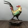 Antique Five-Color Copper Living Room Study Zodiac Big Rooster One Ming Jing Ren Ornament