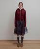 Aobteu Organza Frill Layered Skirt - Charcoal