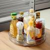 Clear Plastic Rotating Storage Basket, Multi-Purpose Storage Tray for Bathroom, Kitchen Spice Rack, Cosmetic Rack, Storage Shelf