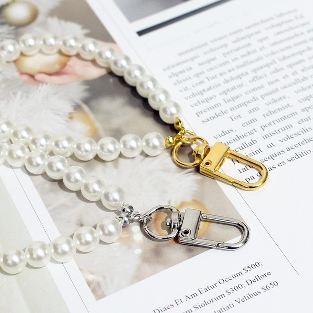 Fashion Imination Pearl Beads Keychain Lanyard Wrist Strap Phonecase Charm Keychain Decoration Pendant Cellphone Strap
