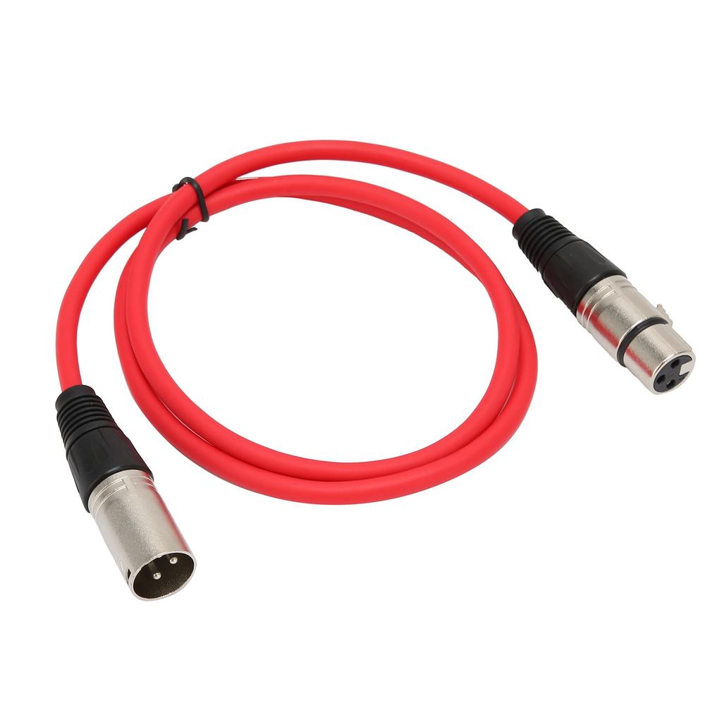 3‑Pin Male to Female Microphone Cable Durable o Adapter Cable for MicrophoneRed