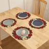 Non Slip Table Mats 38cm Christmas Decor Tablecloth  Winter Dining Party Christmas Decor