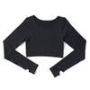 Seamless Ribbed Long Sleeve Women's Yoga Top