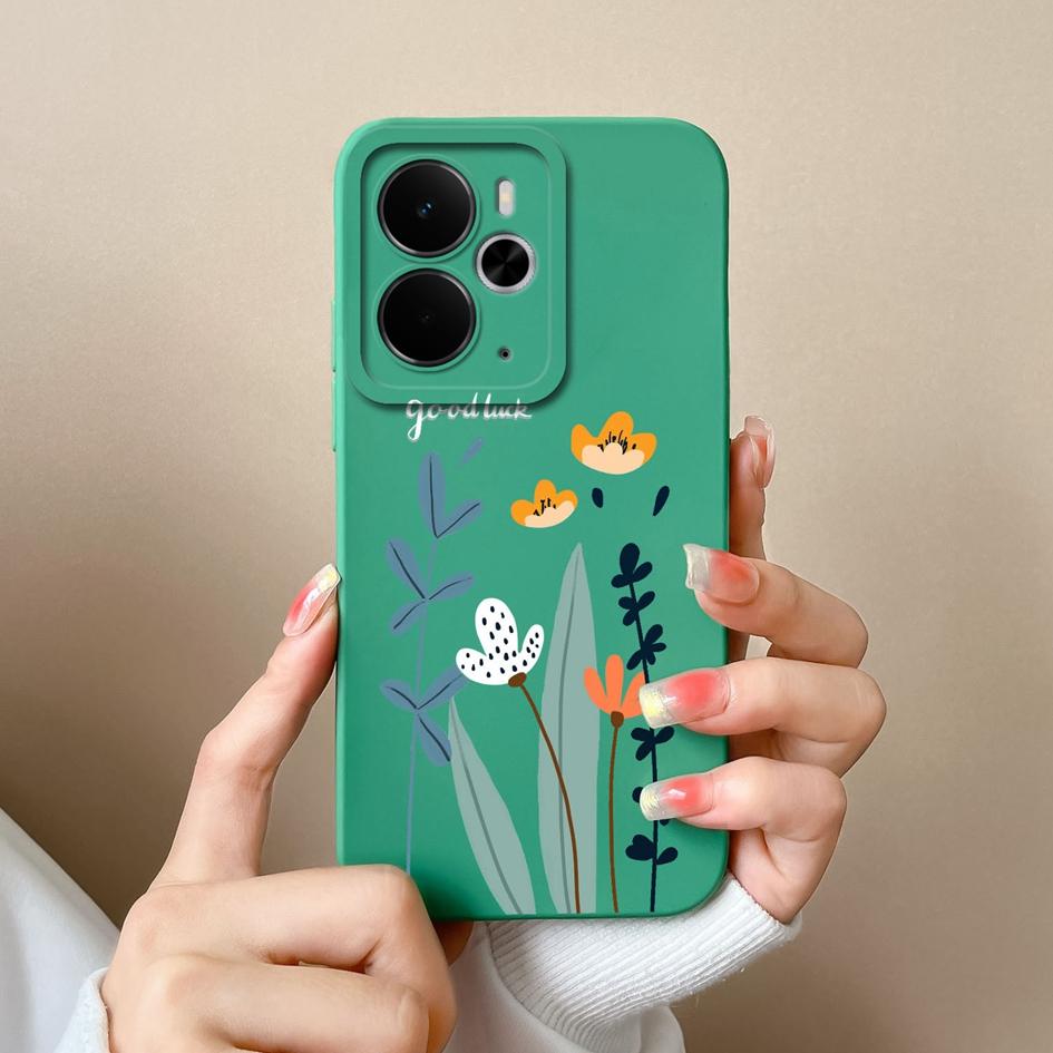 Pouzdro pro Oppo Realme Narzo 10 30 60 P3 C75x A5 Pro 14 14T 14X Luxusní pouzdra na telefon s květinovým potiskem Vysoce kvalitní nárazuvzdorný silikonový kryt pro Oppo