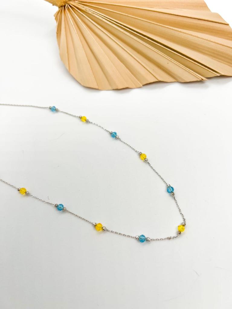 Kübik zirkon taşlı gümüş kolye, ürün ağırlığı 2,99 g (2133551)