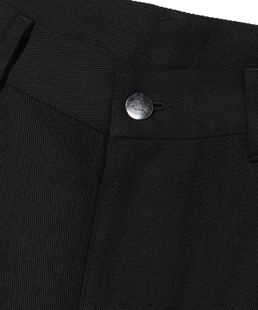 NODU Adn Wide Curved Cut Daily Cotton Pants [Black]