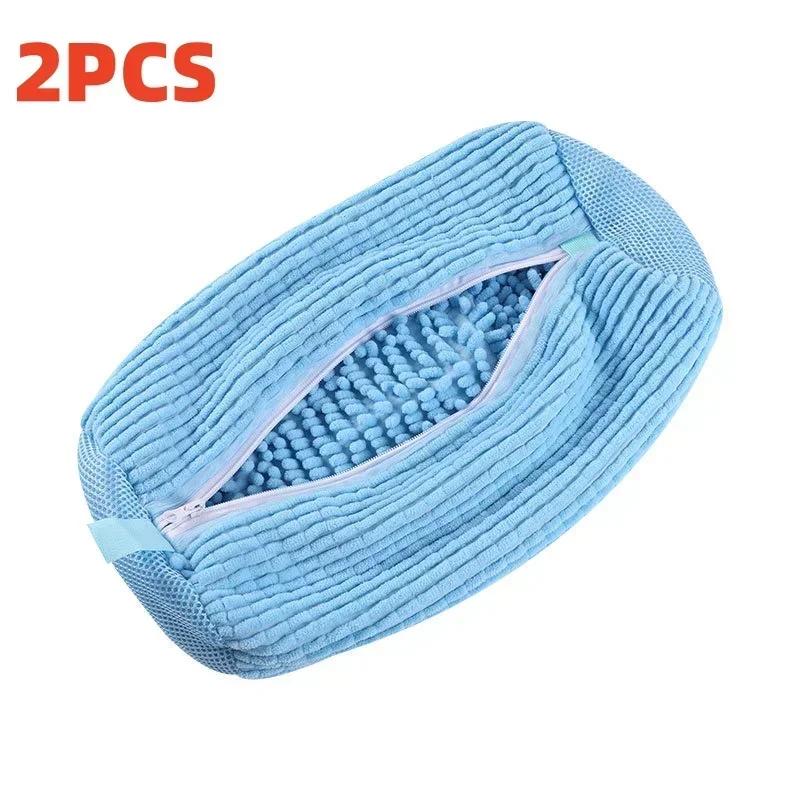 1/2PCS Wash Shoes Bag Padded Net Laundry Shoes Protector Fluffy Fibers Polyester Washing Shoes Machine Laundry Bag Drying Bags