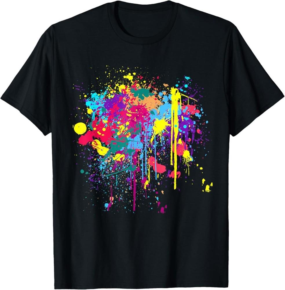 Colourful Paint Splashed Colours Gift Unisex T-Shirt