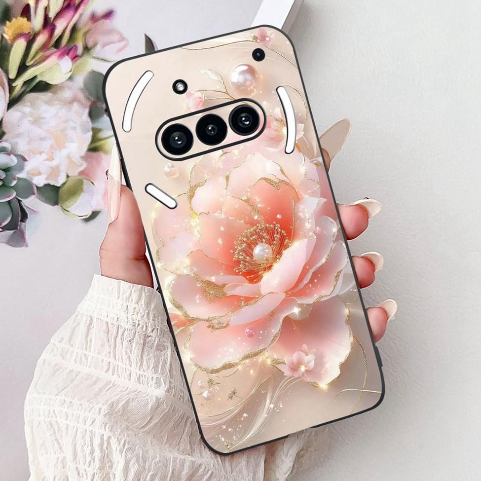 Téléphone pour rien (3a) A059 Coque Pour Nothing Phone 3a Étui Silicone Mode Luxe Fleurs Chat Mignon Drôle Peint Pare-chocs Souple