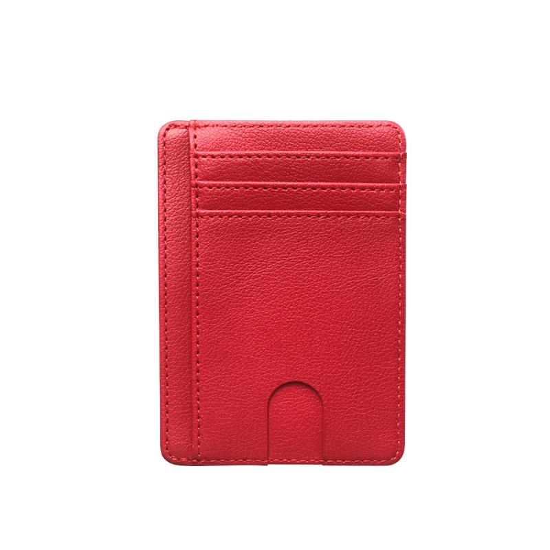 RFID Anti-Demagnetization Card Holder - Unisex PU Multi-Card Slot Sleeve