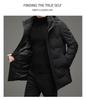 2025 Men's Trendy Hooded White Duck Down Jacket: Warm, High-Quality, and Business Casual Long Winter Coat