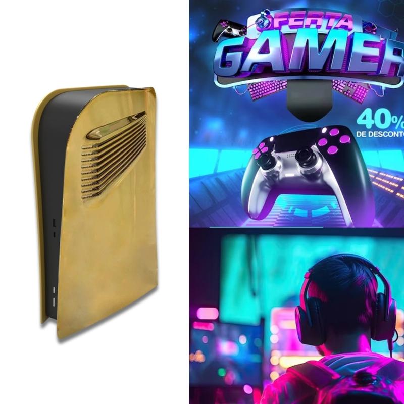 Fit for Console Accessories Electroplating Hard Shockproof Cover Skins Shell Panels Anti-Scratch Dustproof