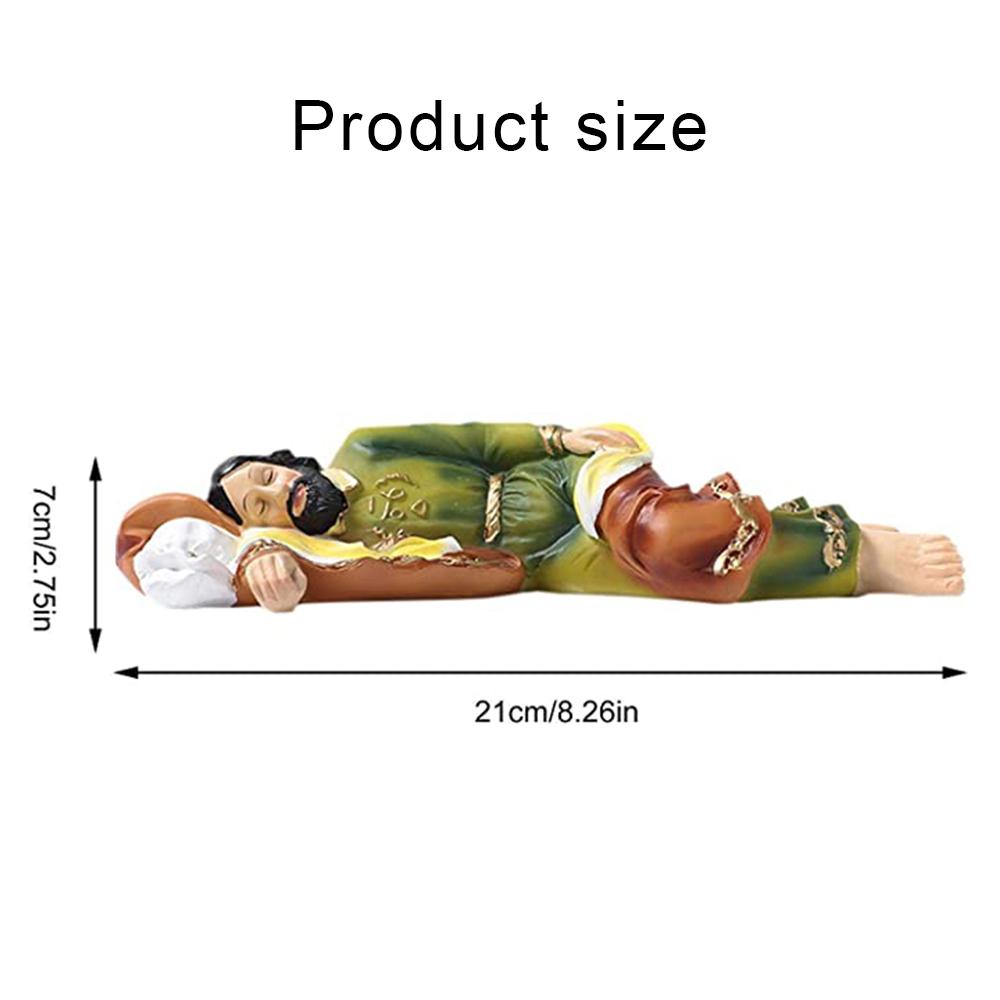 

Статуэтка из смолы, спящий святой, статуэтка, офис, украшение для дома, комнаты, ручная работа, скульптура, современное искусство, религиозные подарки, коллекция