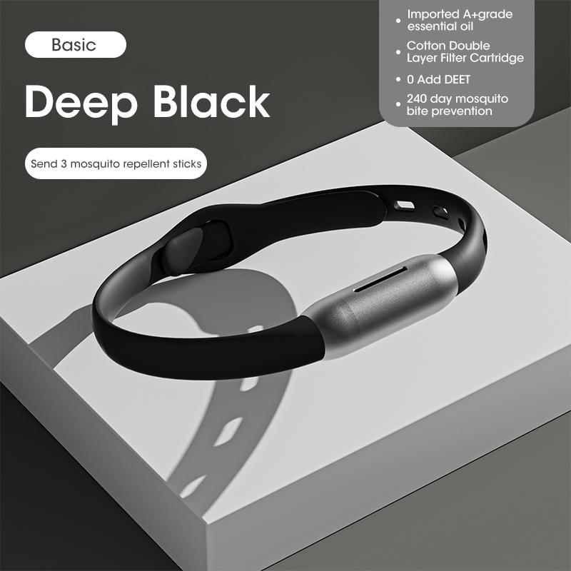 

Mosquito Repellent Bracelet Insect Bug Wristband Portable Outdoor Travel Natural Plant Essential Oil Safe Effective Insect чорний