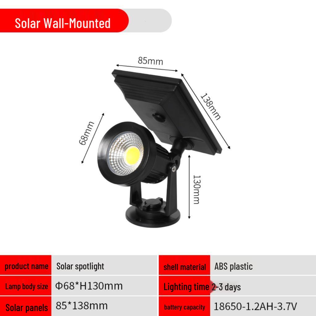 Outdoor Solar-Powered Waterproof High Brightness Lawn and Garden Spotlight