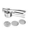 Manual Potato Masher Stainless Steel Potato ricer with 3 Interchangeable Discs for Mashed Potatoes, Cauliflower, Yams