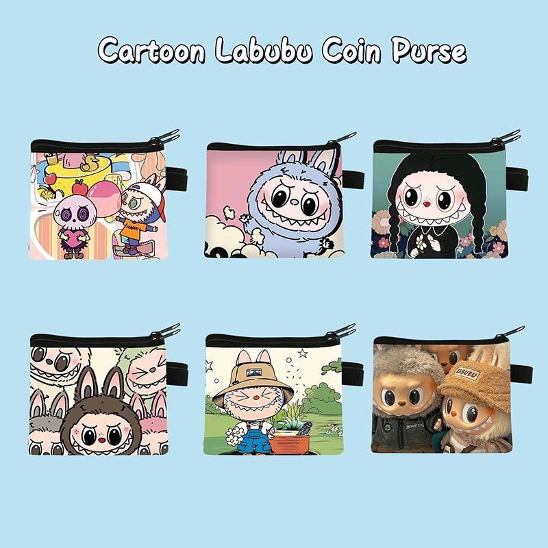 

Кошелек для монет Labubu с принтом «Монстр», кошелек для мелочи, ключница, косметичка