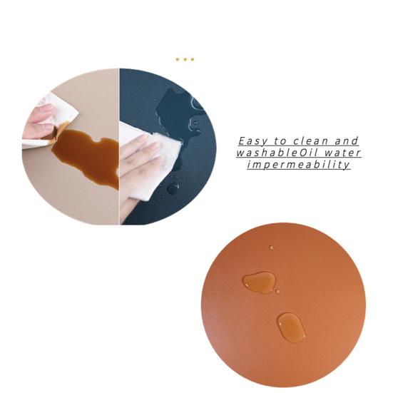 Cheap Minimalist Dining Placemat Soft Faux Leather Trendy High