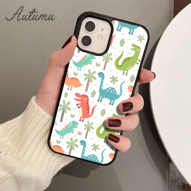 Baby Dino Phone Case for iPhone 17 Air 15 16 16e 11 12 13 14 Pro Max Plus Cover Coque Fundas Shell