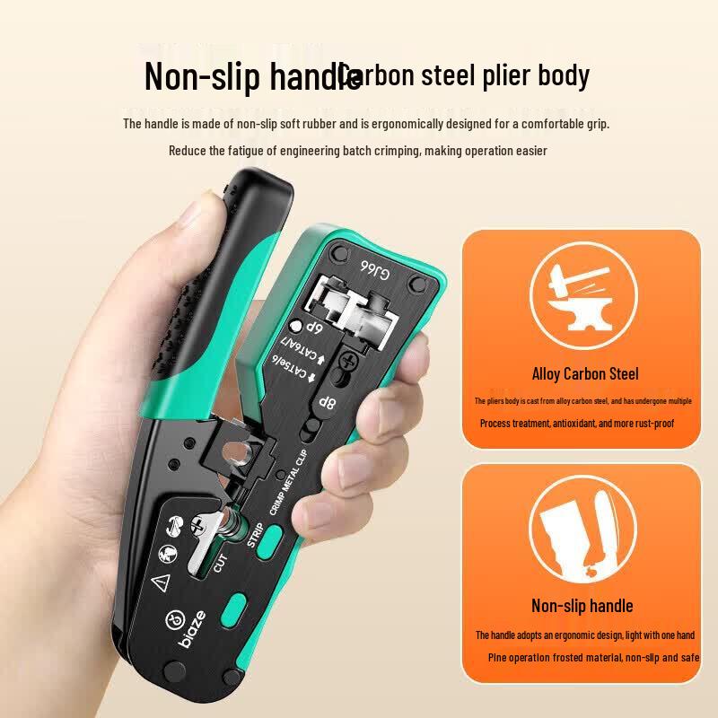 BIAZE RJ45 Pass-Through Network Cable Crimping Tool
