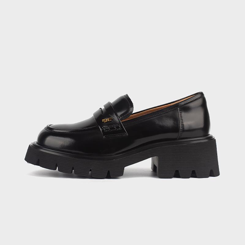Новая универсальная модель от производителя кожаные туфли на высокой платформе модные и изысканные женские туфли 35 чёрный 7743₽
