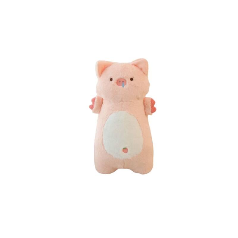 

Adorable Short Plush Siamese/blue/orange/cow/pig Cat Stuffed Animal Pillow Toy Perfect Birthday Gift Pig
